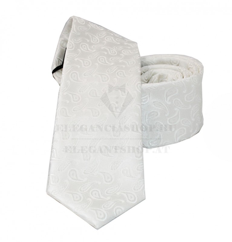          NM Slim Krawatte - Weiß gemustert